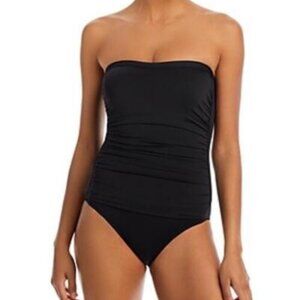 Tommy Bahama Black Strapless One-Piece Swimsuit NWOT 6